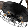 Vintage Ceiling Fan Lights Retractable Blades Chandelier 6 Speeds Remote Control
