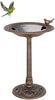 Garden Antique Birdbath Stand Outdoor Pedestal Bird Feeder Base Lightweight