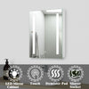 Bathroom Led Lighted Mirrored Cabinet with Shaver Socket Wall Hung Anti Mist