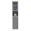 Bathroom Cabinet w/ Doors&Shelves Cupboard Storage Unit 5 Styles Furniture Grey