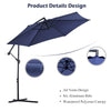 3 m Banana Parasol Sun Shade Umbrella Garden Parasol Adjustable with Base