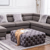 Square/Round Coffee Table Chesterfield Footstool Pouffe Upholstered Bench Seats