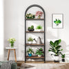 Wooden&Metal Bookcase Bookshelf Storage Shelves Display Rack for Living Room