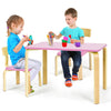 Ergonomic 3PCS Kids Table and Chair Set Wood Children Drawing Writing Furniture