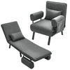 Folding Sofa Bed 3in1 Convertible Recliner Chair Linen Upholstered Seat w/Pillow