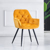 2/4X Dining Chairs Velvet Padded Seat Metal Legs Kitchen Chair Home Office Set