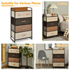 5-Drawer Dresser Storage 4-Tier Organizer Tower Bedside Display Stand Foldable