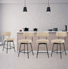 Set of 2 Bar Stools 360° Swivel Padded Counter Height Chair Kitchen Dining Stool