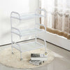 Glass Trolley Shelves 3-layer beauty frame Toughened Shelves Hair Beauty Salon
