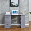 Grey 3 Drawers Computer Table Study Desk PC Laptop Table Workstation Office/Home