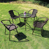 Garden Bistro Patio Furniture Set Folding Table Chairs Outdoor Indoor Rattan NEW
