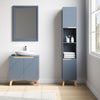160CM Tall Slim Narrow Corner Storage Cabinet Cupboard Bathroom Wood Shelf Grey