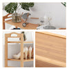 4 TIERS BAMBOO SHOE RACK FOOTWEAR ORGANISER WOODEN STORAGE SHELVES STAND