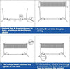 16FT Portable Volleyball Tennis Net Badminton Stand Set Poles Stand Frame & Bag
