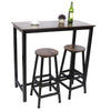 Bistro Dining Table & 2 Chair Stool Set Breakfast Bar Pub Kitchen Home Furniture