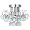 Crystal Ceiling Lamp Chandelier Flush Mount 3 Light Ф30cm Hallway Living room