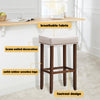 Set of 2 Saddle Bar Stools Upholstered Counter Stool Home Kitchen Dinning Chairs