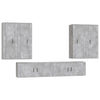 6 Piece TV Cabinet Set Concrete Grey Engineered Wood H1F1