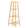4-tier Bamboo Plant Stand Freestanding Ladder Plant Storage Shelf Display Rack