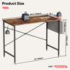 100cm Long Computer Desk w/ Pocket and Hooks for Headphone PC Writing Table