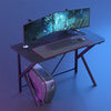 Ergonomic Gaming Desk PC Computer Table Carbon Fibre K Shape Thicken Metal Frame