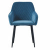 Set of 2/4 Dining Chairs Velvet Padded Seat Metal Legs High Back Chairs Kitchen