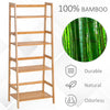 4-Tier Ladder Bookcase Utility Shelf DIY Plant Stand Holder Bamboo