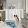 4 Panels Foldable Dog Gate Freestanding Doorway Stairs Baby Pet Safety Barrier