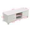 Panana White TV Stand Cabinet Unit 2 Door 2 Shelves Cupboard Entertainment