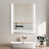 Bathroom Mirror With LED Lights 3 Color Wall Mounted Anti-fog Touch Sensor New