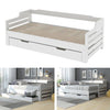 3FT Single 90-176 x190cm Daybed Cabin Bed Guest Sofa Bed Trundle Drawer BT