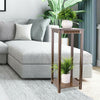 Vintage Carving Art Bamboo Tall Plant Stand Pot Holder Home Side Table End Table