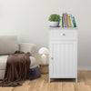 Bathroom Floor Cabinet Wood Storage Organizer Adjustable Shelves W/ Drawer Door