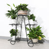 6 Tier Thick Iron Flower Pot Stand Corner Plant Holder Garden Indoor Outdoor Dec