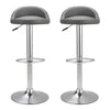 2 Pcs Grey Bar Stools Gas Lift Swivel Kitchen Breakfast Chairs Adjustable Height