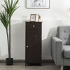 Bathroom Storage Cabinet Floor Standing Wooden Cupboard w/ Single Door & Drawer