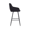 2* Velvet Bar Stools Breakfast Bar stool Pub Chairs Padded Seat Metal Leg CLIPOP