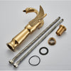 Modern Bathroom Sink Taps Monobloc Basin Mixer Tap Single Hole Faucet Brass Gold