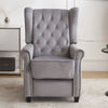 Luxury Velvet Recliner Chair Sofa Lounge Chair Armchair Home Cinema Living Grey