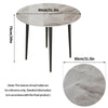 80CM Round Dining Room Table Elegant Practical Anti-slip High Gloss Marble Top