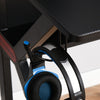 Gaming Desk Computer Table w, Cup Holder Headphone Hook , Cable Basket Metal