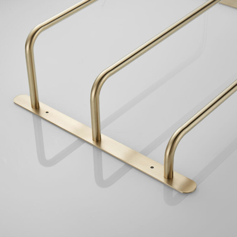 THREE Stagger Layers Towel Rack Luxury Brushed Gold 304 Stainless Stee ...