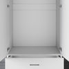 Bedroom White 2 Door 2 Drawer Wardrobe with Hanging Rail Large Storage Cupboards