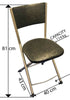 Meta Folding Dining Table with 4 Artificial Faux Leather Padded Chairs Set