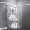 Chrome Hanging Over Door Bathroom Shower Caddy 3 Tier Storage Basket Organizer