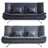 Leather Fabric Sofa Bed 3 Seater Couch Settee Recliner Double Sleeper Guest Bed
