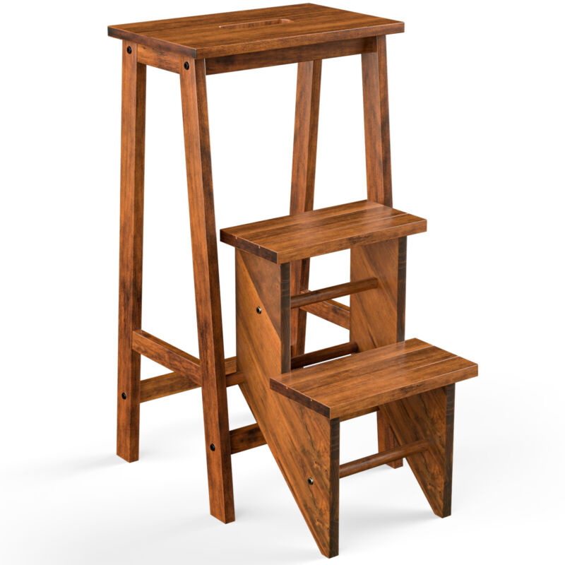 Wooden step on sale stool chair