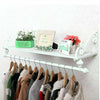 Heavy Duty Wall Mounted Clothes Rail Hanging Rack Garment Wardrobe Display Shelf