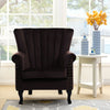 Upholstered Wingback Linen Velvet Armchair Chair Occasional Tub Lounge Sofa Seat