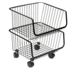 Large Stackable Metal Wire Basket Trolley Rack Kitchen Fruit Vegetable Storages